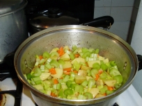 Frying veg
