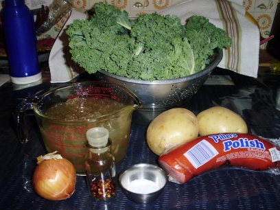 Kale soup ingredients