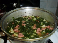 Cooking
                together.