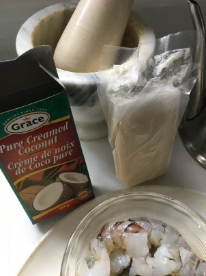 Dried and creamed coconut milk